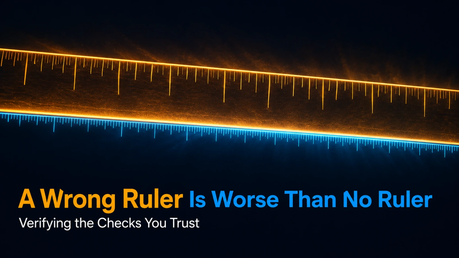 A Wrong Ruler Is Worse Than No Ruler: Verifying the Checks You Trust