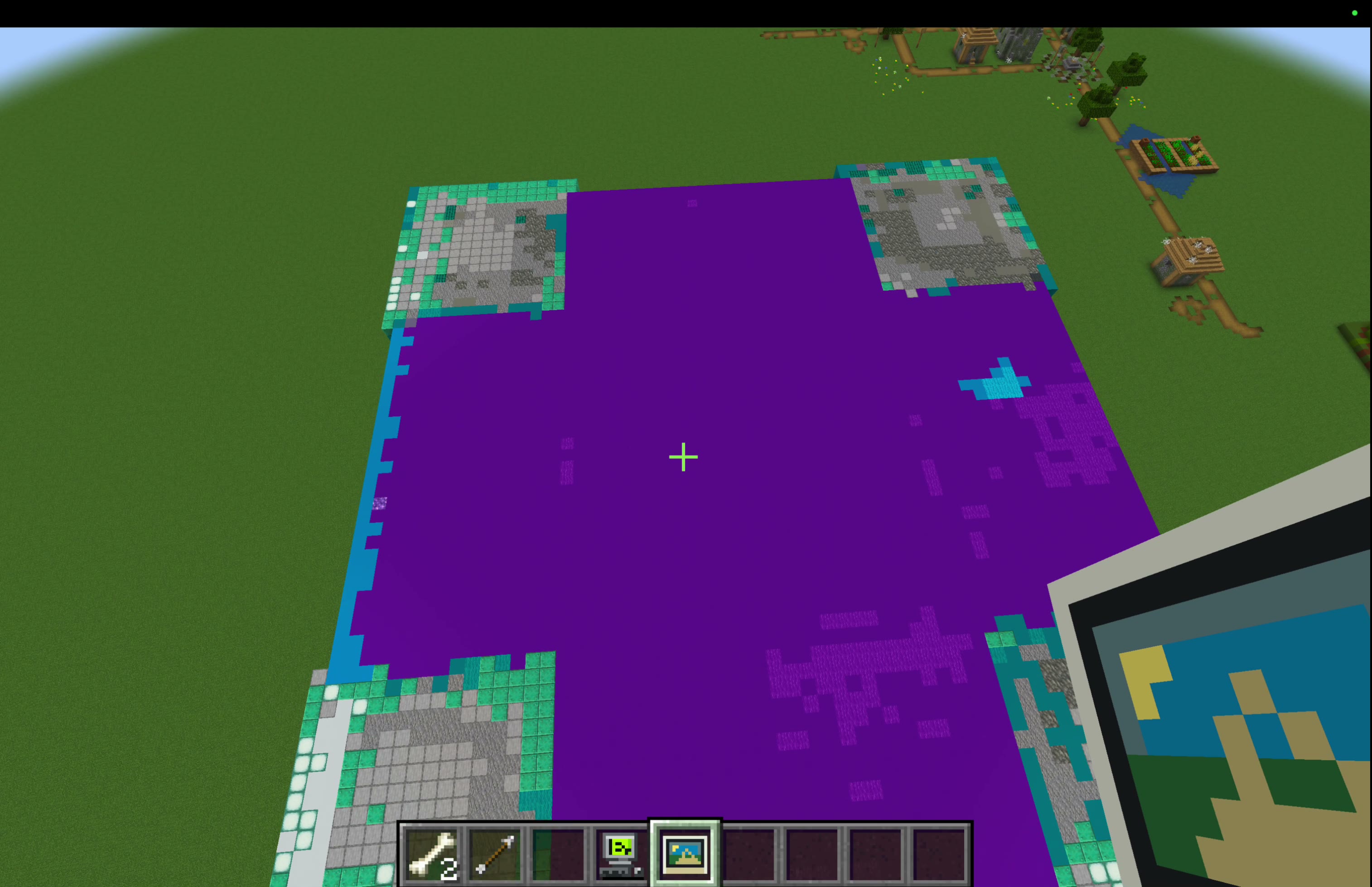 P5 top-down, footprint far larger than 8×8