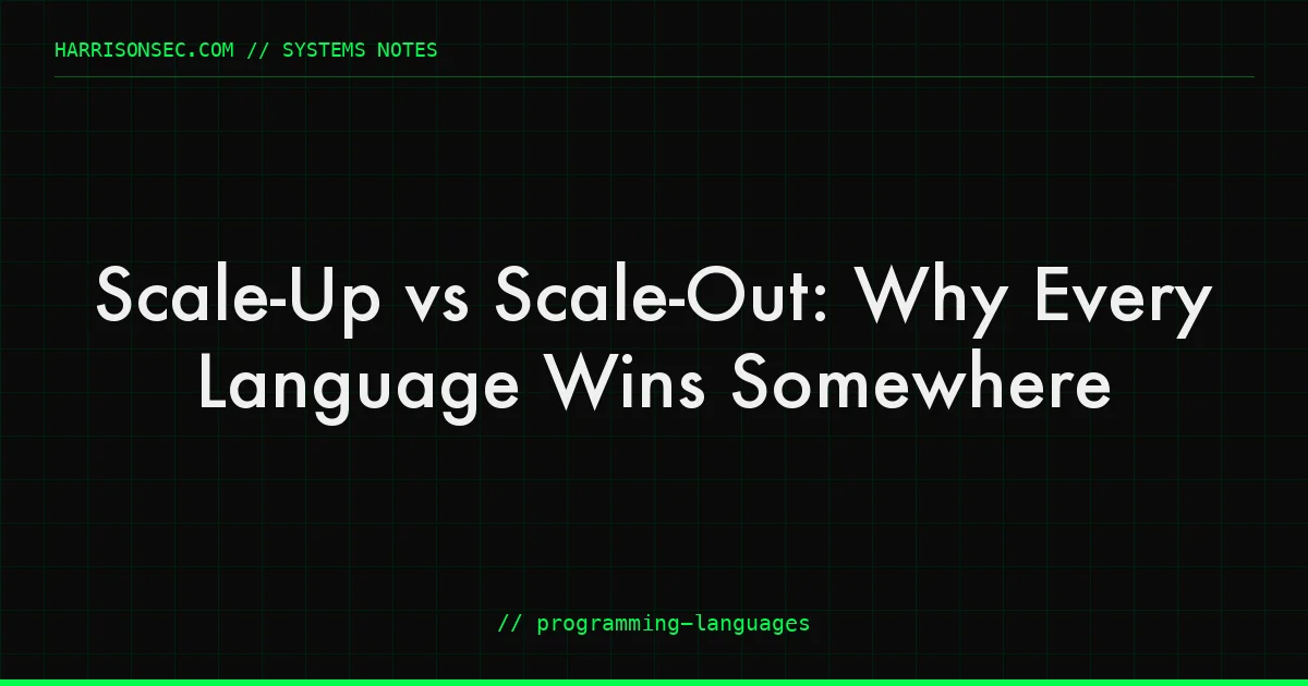 Scale-Up vs Scale-Out: Why Every Language Wins Somewhere